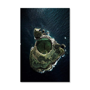 Island Eye Canvas Art Clock Canvas