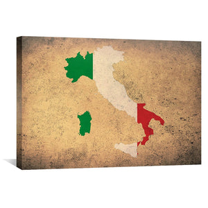Italy Canvas Art 45 x 30cm / Unframed Canvas Print Clock Canvas