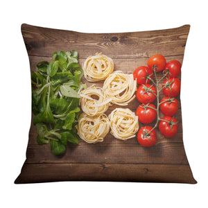 Italy Cuisine Cushion Cushion Cushion Square Clock Canvas