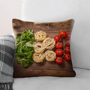 Italy Cuisine Cushion Cushion Cushion Square Clock Canvas