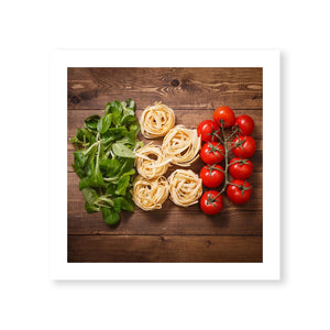 Italy Cuisine Print Art Clock Canvas