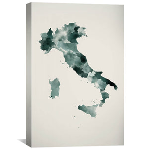 Italy Watercolor Canvas Art 30 x 45cm / Unframed Canvas Print Clock Canvas