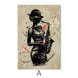 Jammin Artists Canvas Art A / 40 x 50cm / Unframed Canvas Print Clock Canvas