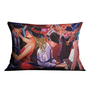 Jazz Nights Cushion Cushion 48 x 33cm Clock Canvas