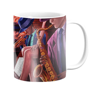 Jazz Nights Mug Mug White Clock Canvas