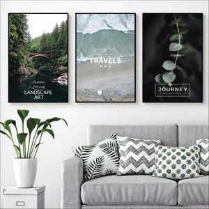 Journey Canvas Art Set of 3 / 40 x 60cm / No Board - Canvas Print Only Clock Canvas