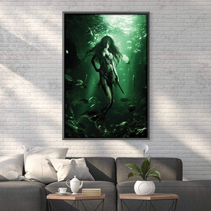 Jungle Huntres Siren Canvas Art Clock Canvas