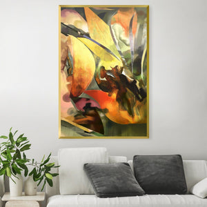 Jungle in the Abstract Canvas Art Clock Canvas