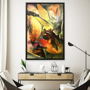 Jungle in the Abstract Canvas Art Clock Canvas