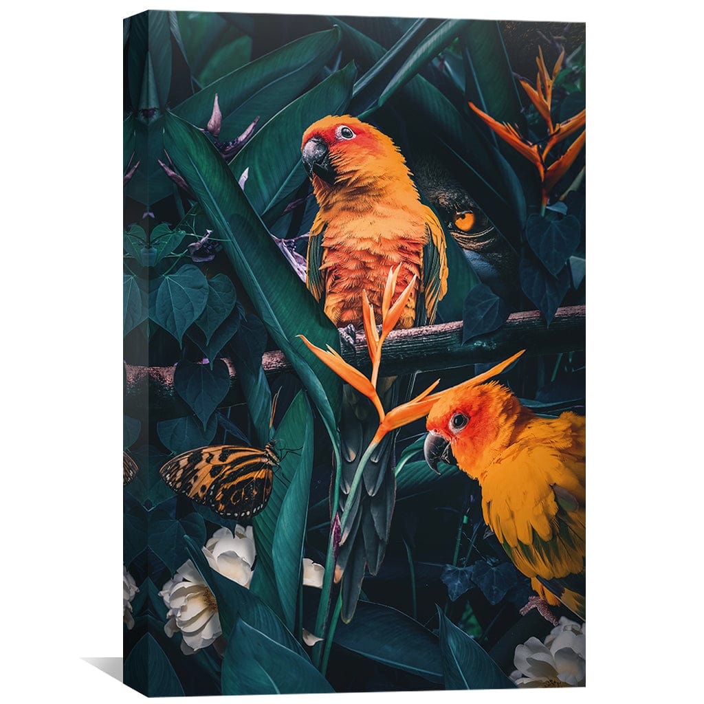 Jungle Scene Canvas Art Clock Canvas