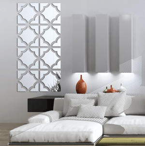 Kaia Reflective Wall Stickers Clock Canvas