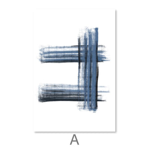 Kashmir Brush Canvas Art A / 40 x 60cm / Unframed Canvas Print Clock Canvas