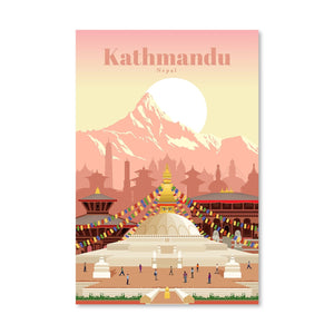Kathmandu Canvas - Studio 324 Art Clock Canvas