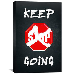 Keep Going Clock Canvas