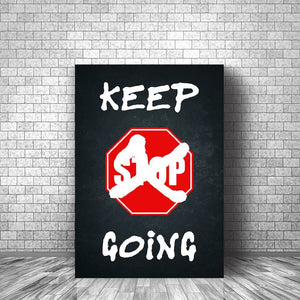 Keep Going Canvas Art Clock Canvas