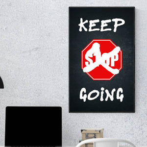 Keep Going Clock Canvas