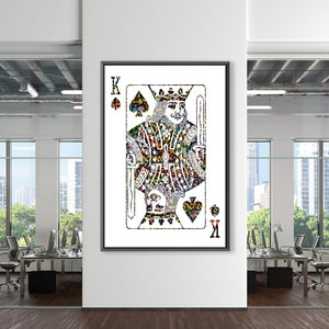 King of Spades - Graffiti Clock Canvas