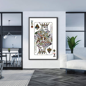 King of Spades - Graffiti Clock Canvas
