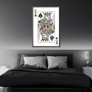 King of Spades - Graffiti Clock Canvas