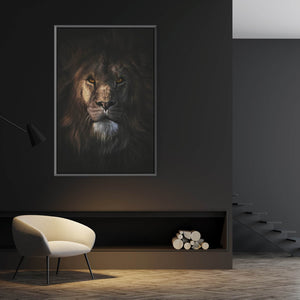King of the Jungle Clock Canvas