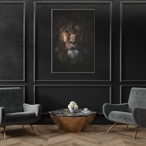 King of the Jungle Clock Canvas