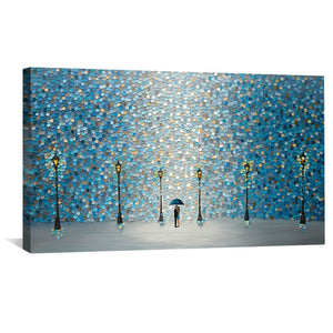 Kiss Canvas Art 50 x 25cm / Unframed Canvas Print Clock Canvas