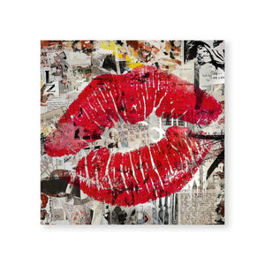 Kiss Collage Canvas Art Clock Canvas