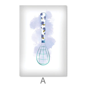 Kitchen Pastels Canvas Art A / 30 x 45cm / Unframed Canvas Print Clock Canvas