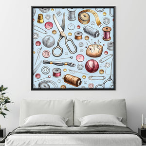 Knit Essentials Canvas Art Clock Canvas