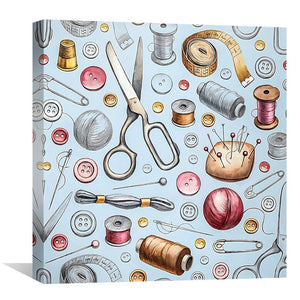 Knit Essentials Canvas Art Clock Canvas