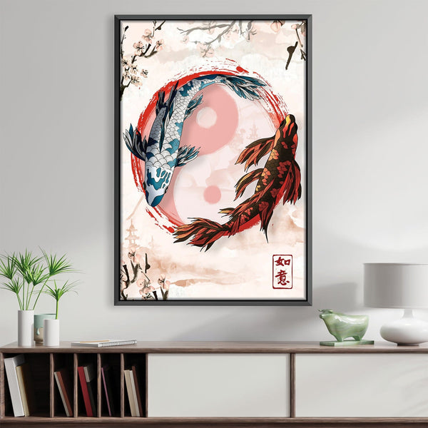 Koi Fish Canvas Art 30 x 45cm / Unframed Canvas Print Clock Canvas