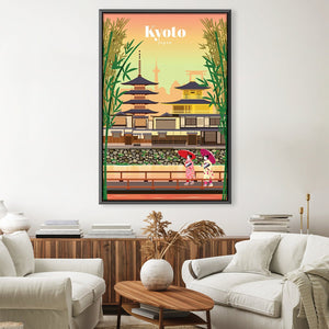 Kyoto Canvas - Studio 324 Art Clock Canvas