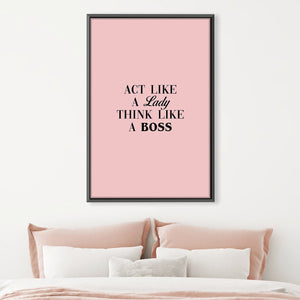 Lady Boss Canvas Art Clock Canvas