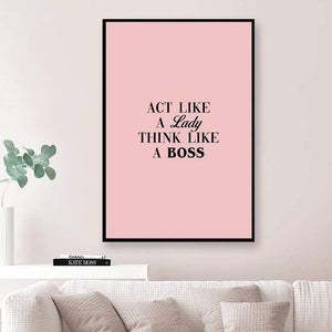Lady Boss Clock Canvas