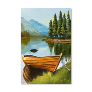 Lake Side Canvas Art Clock Canvas