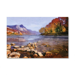 Lakeside Autumn Canvas Art Clock Canvas