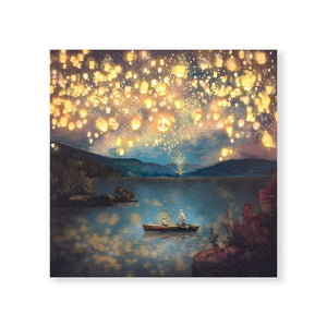 Lantern Lake Canvas Art Clock Canvas