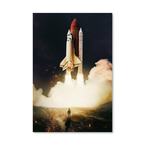 Launch Pad Canvas Art Clock Canvas