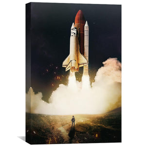 Launch Pad Canvas Art 30 x 45cm / Unframed Canvas Print Clock Canvas