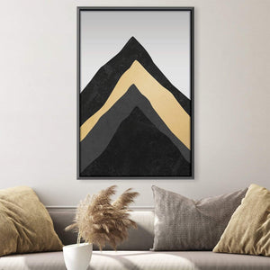 Layer Mountain Canvas Art Clock Canvas