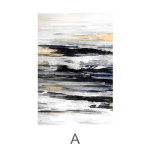 Layered Abstract Canvas Art A / 40 x 60cm / Unframed Canvas Print Clock Canvas