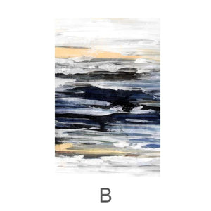 Layered Abstract Canvas Art B / 40 x 60cm / Unframed Canvas Print Clock Canvas