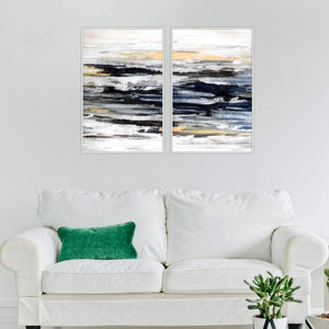 Layered Abstract Canvas Art Clock Canvas