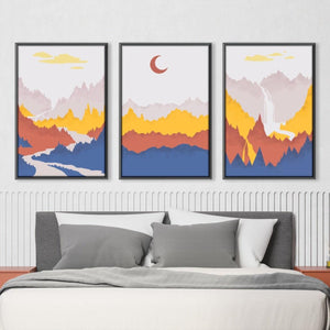 Layered Landscape Canvas Art Clock Canvas