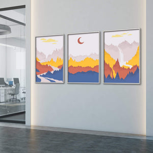 Layered Landscape Canvas Art Clock Canvas