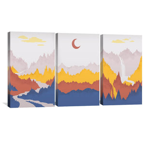 Layered Landscape Canvas Art Clock Canvas