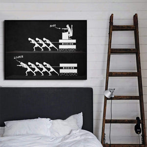 Leaders Lead Clock Canvas