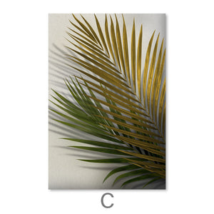 Leaves and Shadows Canvas Art Clock Canvas