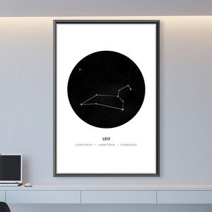 Leo Traits Canvas Art Clock Canvas