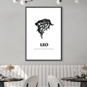 Leo - White Canvas Art Clock Canvas